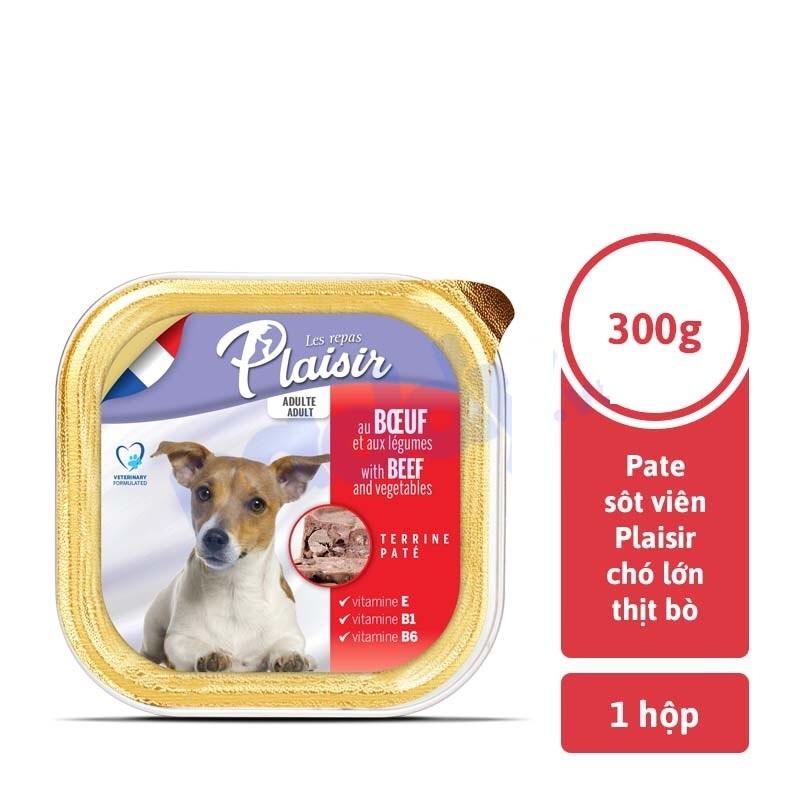 Pate PLAISIR Sốt Viên Dành Cho CHÓ Xuất Xứ Pháp Mùi Vị Thơm Ngon Bổ Dưỡng 100g