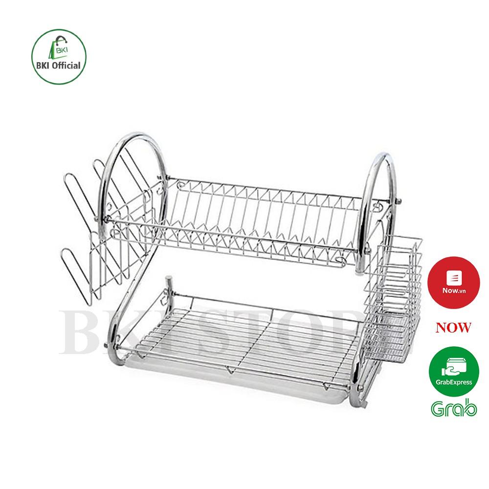 Kệ, Chạn Úp Bát Đĩa Inox 2 Tầng
