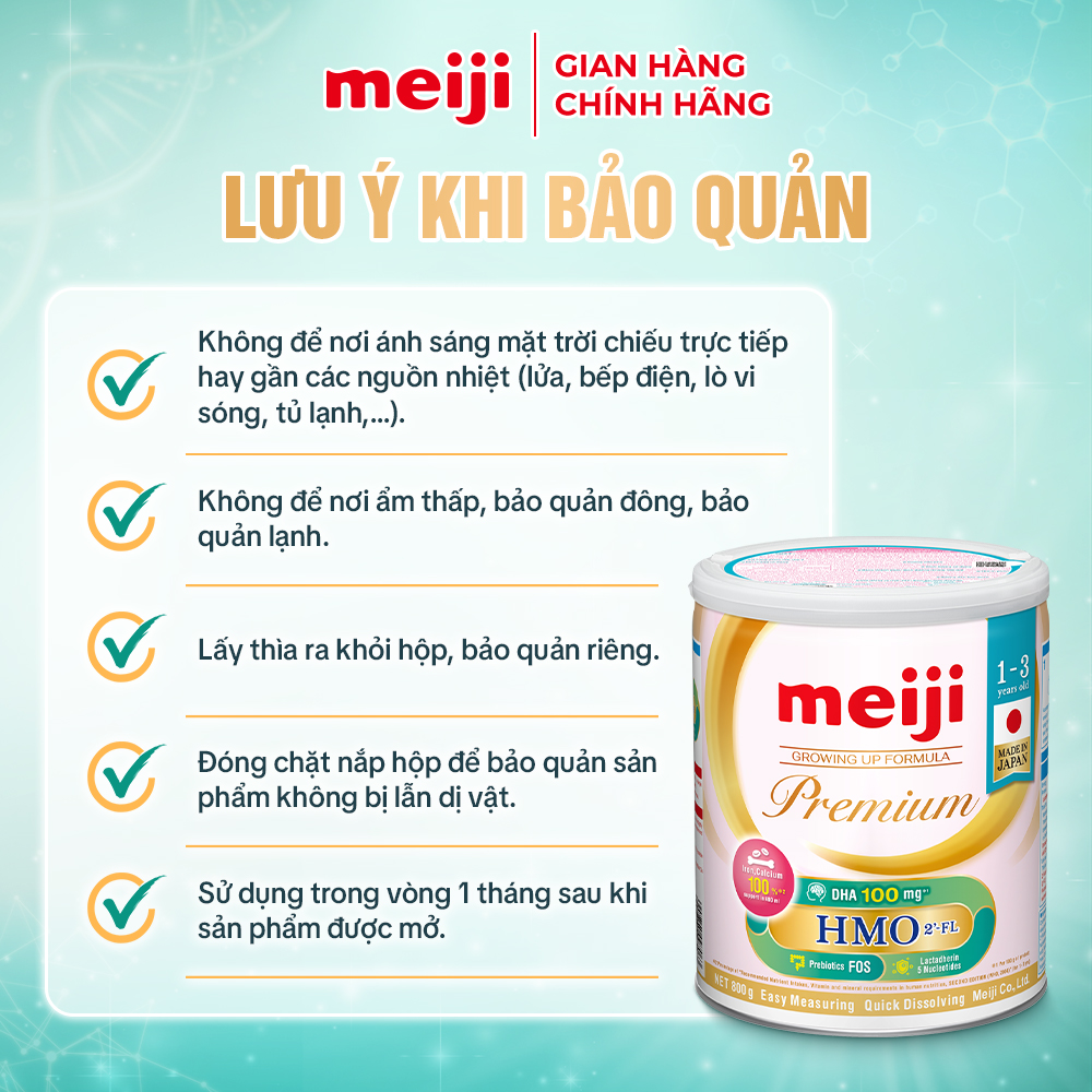 Sản phẩm dinh dưỡng công thức Meiji Growing up Formula Premium 800g