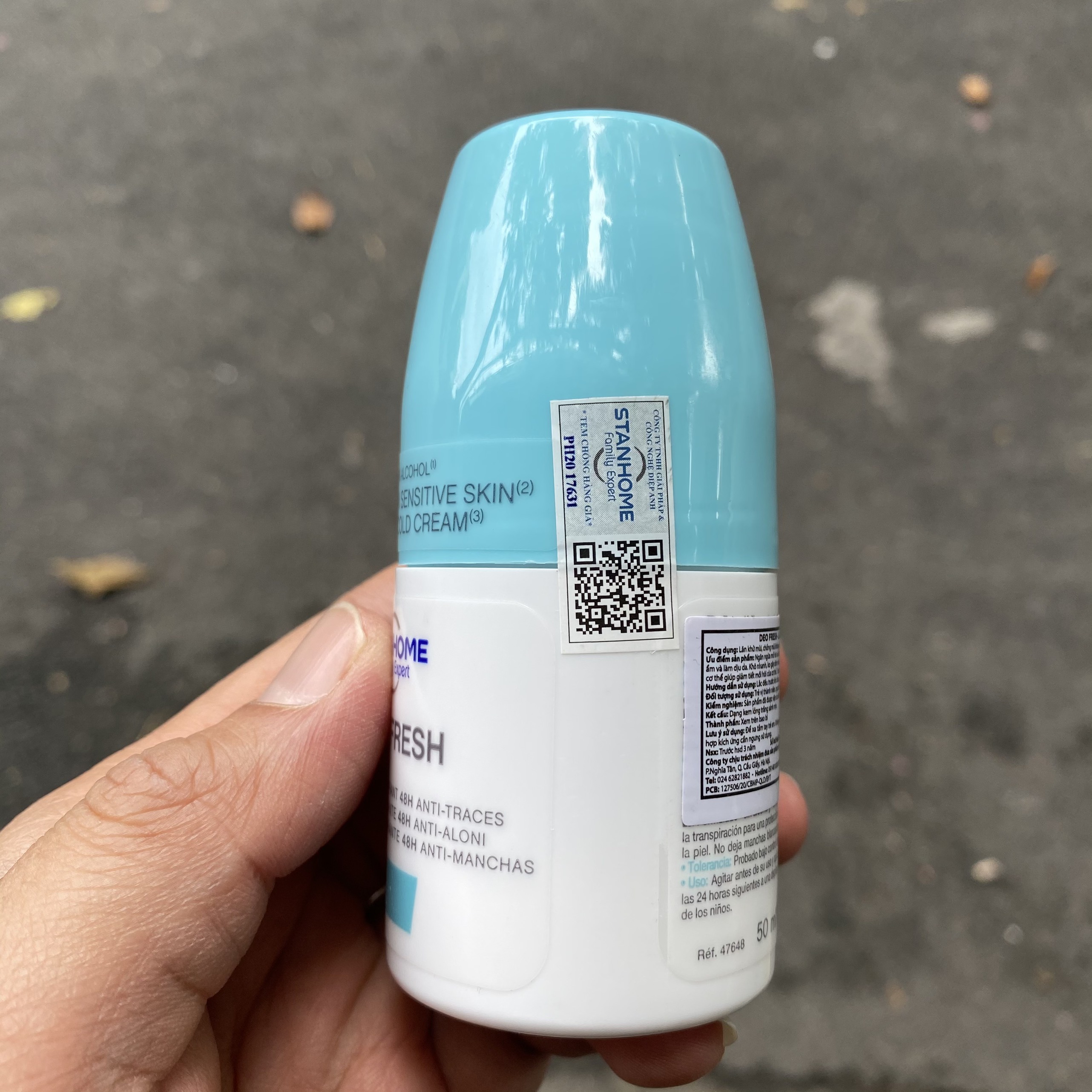 Lăn khử mùi STANHOME FAMILY EXPERT Deo Fresh 50ml - Không cồn, hương biển tươi mát dành cho da nhạy cảm