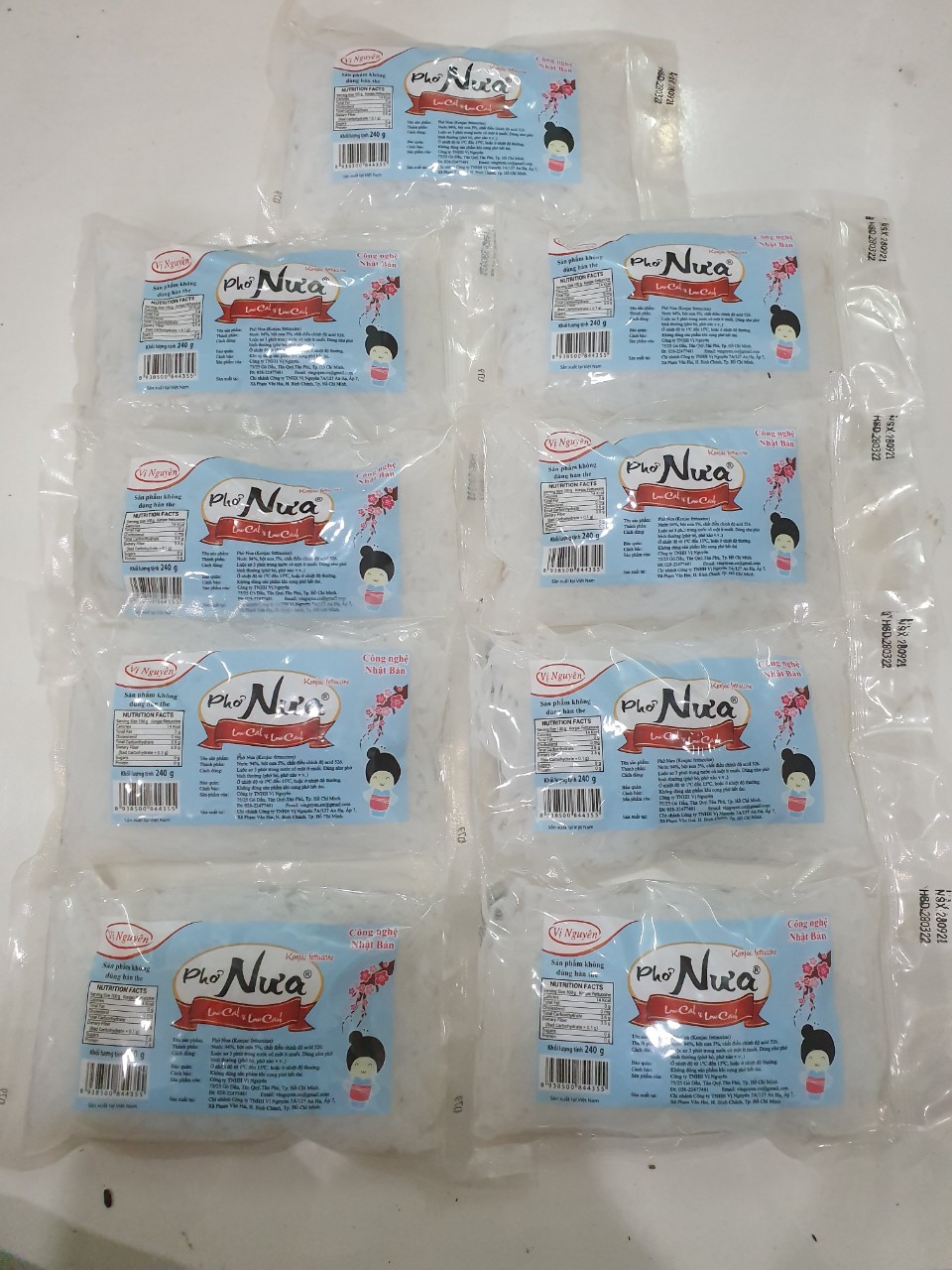 Combo 9 Gói Phở Nưa Vị Nguyên Das Keto 240g