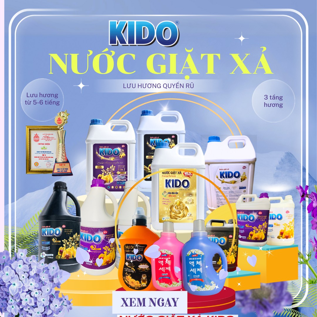 Nước Giặt Xả Cao Cấp Kido Hương Đỏ 3.5 Lít Quyến Rũ và Sang Trọng