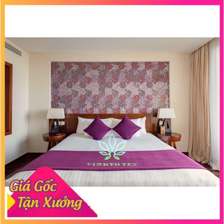 Bộ ga gối trắng sọc 3 chi tiết cotton siêu ngộ nghĩnh T300