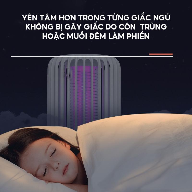 Đèn Bắt Muỗi Sóng Âm Để Bàn Hoặc Đặt Dưới Góc Nhà Diện Tích Sử Dụng 150 Mét Vuông