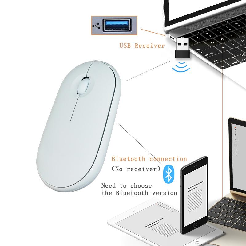 Chuột Không Dây Bluetooth Cho Apple Macbook Air Xiaomi Sạc Không Dây Chuột Tắt Tiếng Máy Tính Laptop Công Sở Phụ Kiện