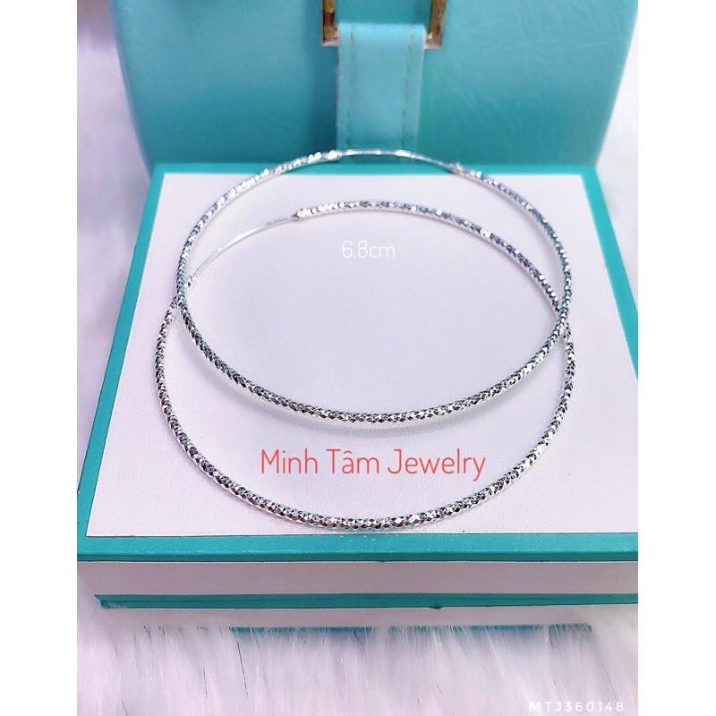 Khuyên tai vòng tàu bạc Minh Tâm Jewelry, Bông tai vòng tàu size đại bạc ta