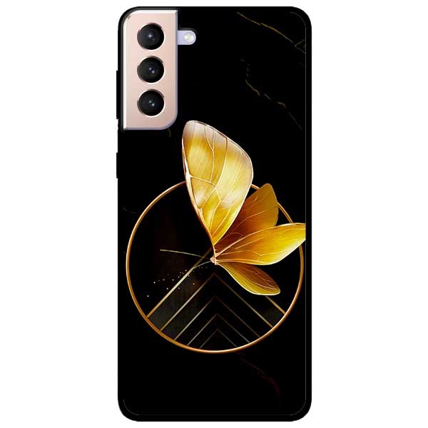 Ốp lưng dành cho Samsung Galaxy S21 Plus mẫu Vòng Tròn Bướm Vàng