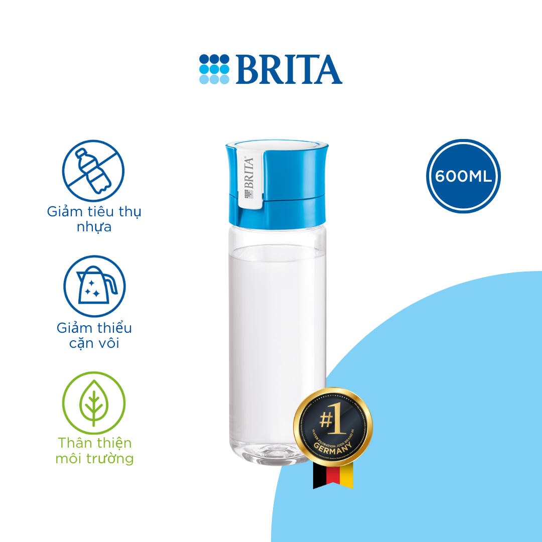 Bình Lọc Nước BRITA Vital Blue - 600ml (Kèm Microdisc)