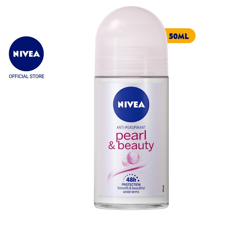 [Mua 1 tặng 1] Lăn Ngăn Mùi NIVEA Pearl &amp; Beauty Ngọc Trai Quyến Rũ (50ml) - 83735 -Tặng Sữa Rửa Mặt 20gr