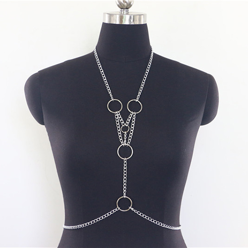 Body chain chuỗi xích titan body kết hợp thắt lưng và vòng cổ cá tính nổi bật