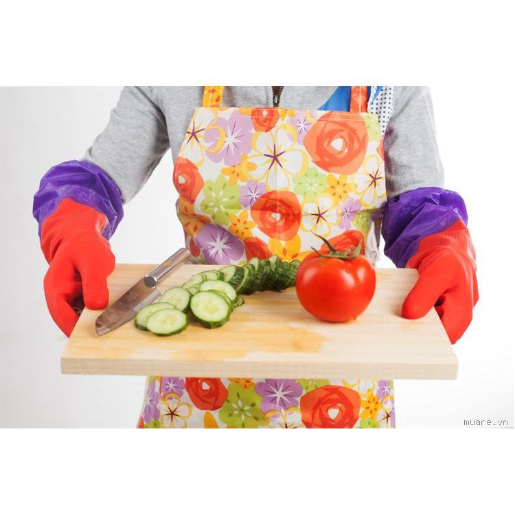 Găng tay rửa bát, găng tay cao su lót nỉ cho mùa đông, găng tay cao su rửa bát, găng tay cao su rửa bát mùa đông