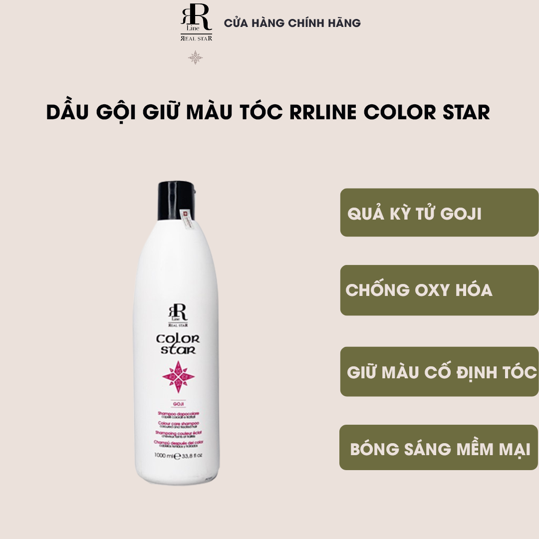 Dầu gội giữ màu cho tóc nhuộm RRline Color Star Shampoo 1000ml