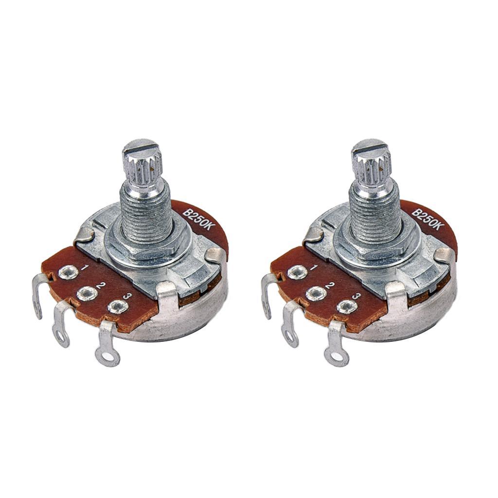 2X 2 Pieces B250K Potentiometer Pot  Electric Bass/ Guitar