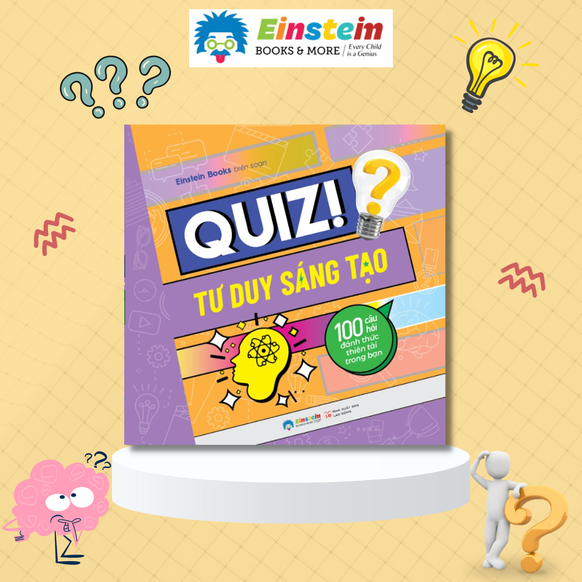 Combo 5 cuốn Quiz! Tư Duy Sáng Tạo (100 Câu Hỏi Luyện Trí Thông Minh  + 100 Câu Hỏi Thể Dục Trí Não + 100 Câu Hỏi Trổ Tài Suy Luận + 100 Câu Hỏi Đánh Thức Thiên Tài Trong Bạn + 100 Câu Hỏi Phá Vỡ Lối Mòn Trong Suy Nghĩ)