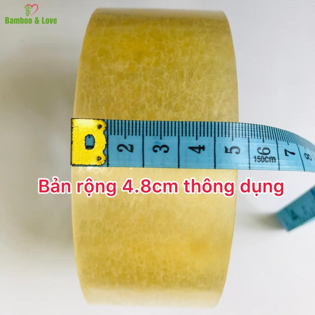 Băng keo trong 100yard; 200yard, 4.8cm, lõi mỏng 0.5cm tiết kiệm nhất thị trường (1 cây 6 cuộn)