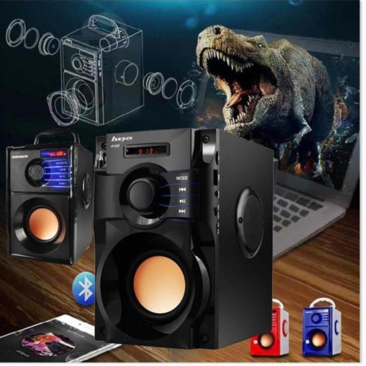 (Mẫu mới 2019 GIÁ SẬP SÀN ) Loa Nghe nhạc Bluetooth Cao Cấp Super Bass RS - A100 (có điều khiển từ xa)