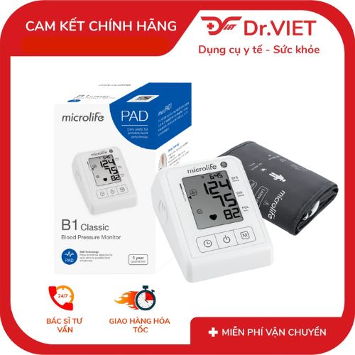 Máy đo huyết áp bắp tay Microlife B1 Classic - Giải pháp theo dõi huyết áp tại nhà tiện lợi!