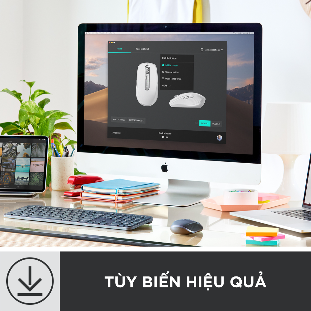 Chuột không dây bluetooth Logitech MX Anywhere 3 - Hàng Chính Hãng