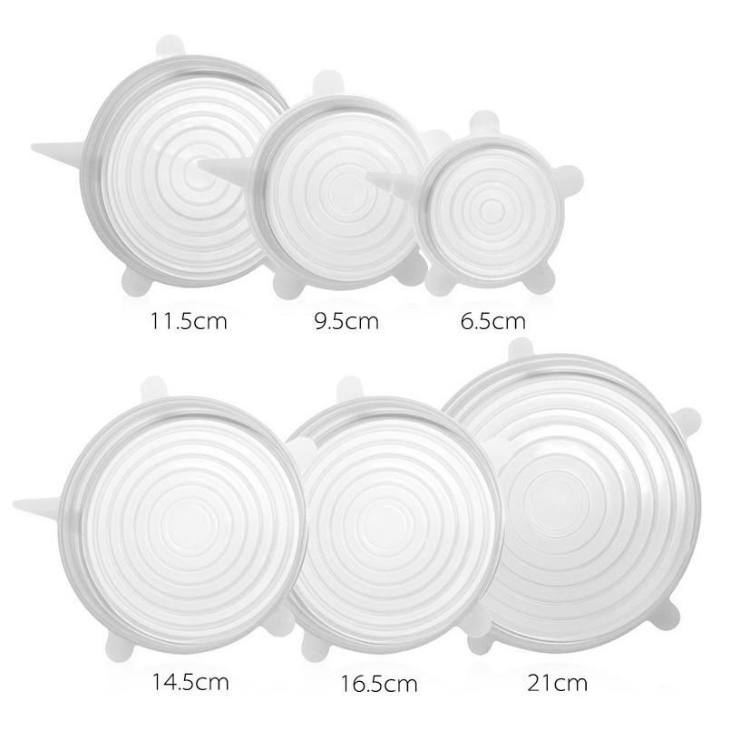 BỘ 6 NẮP ĐẬY THỰC PHẨM SILICON