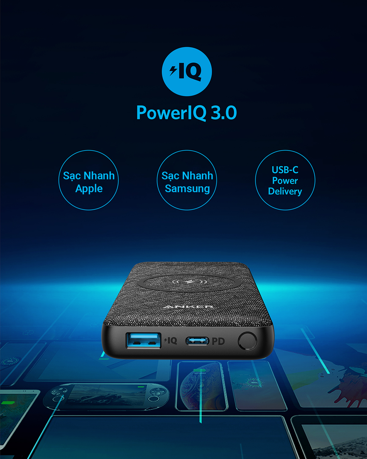 Pin Dự Phòng Powercore III 10000mAh Wireless (Đen) A1617H11 - Hàng Chính Hãng