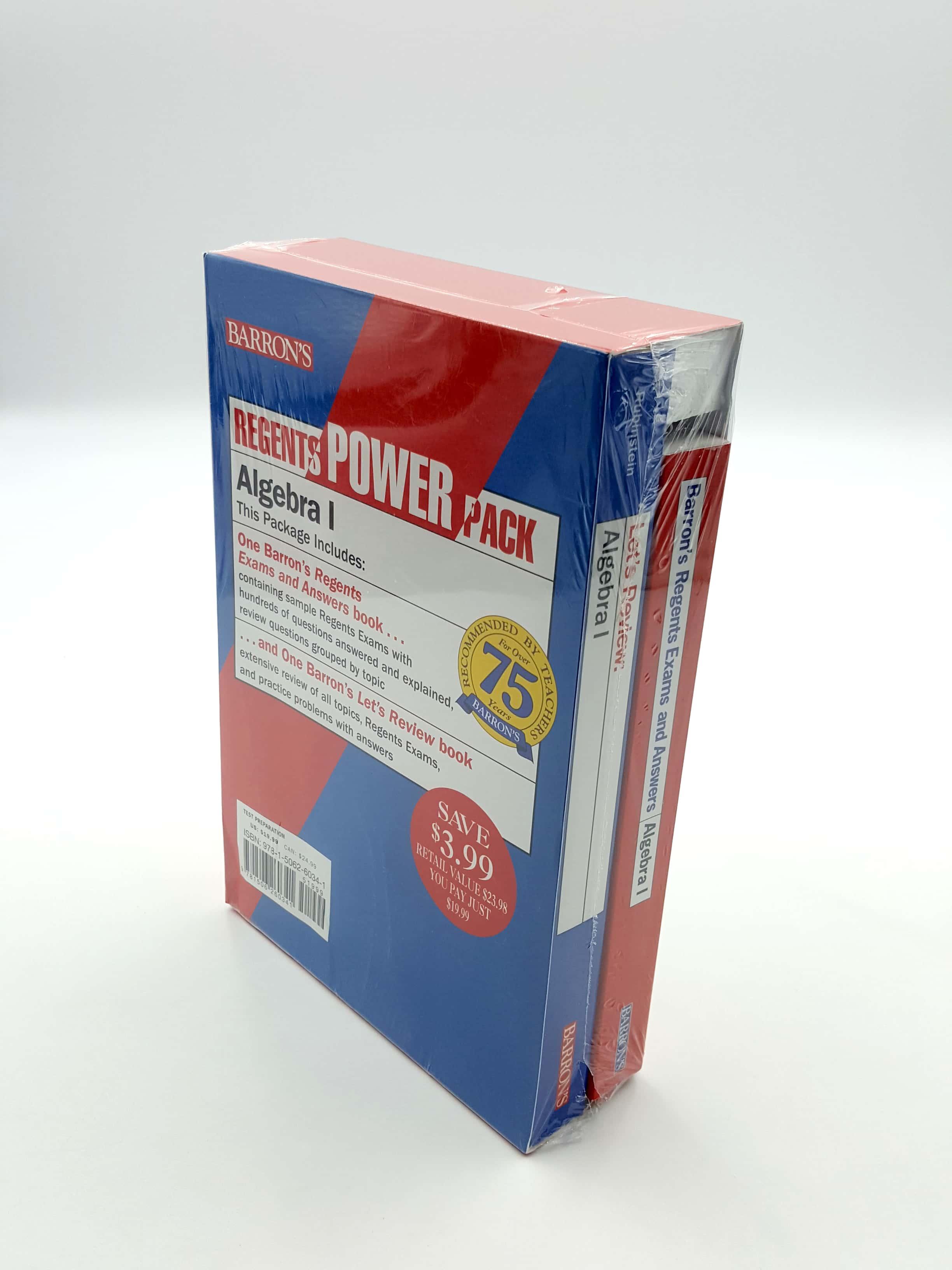 Sách ngoại văn: Regents Algebra I Power Pack: Let's Review Algebra I + Regents Exams and Answers: Algebra I (Barron's Regents NY)