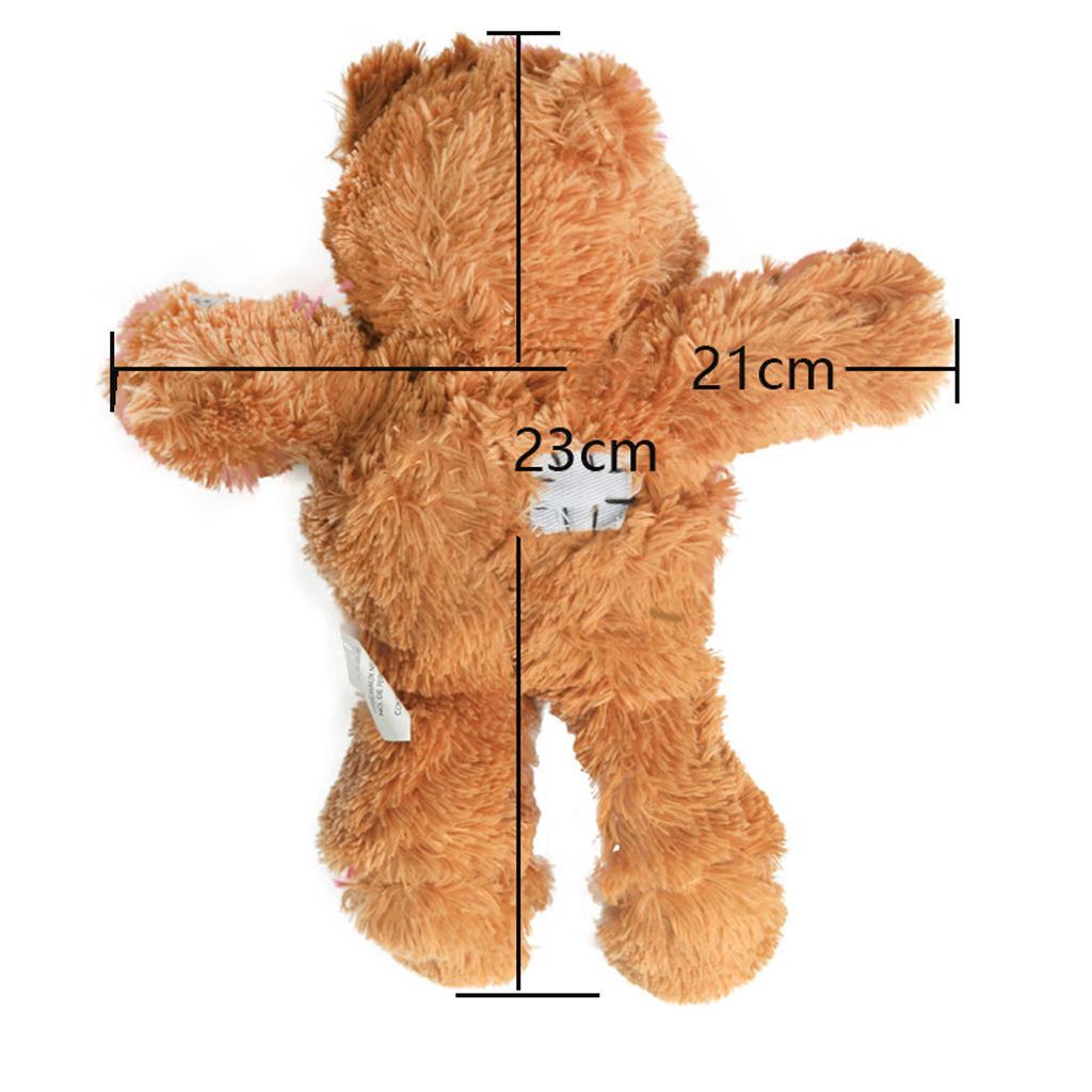 Cute Bear Design Dog Chew Squeaky Plush Toy Pet Bite Resistance Toy Black