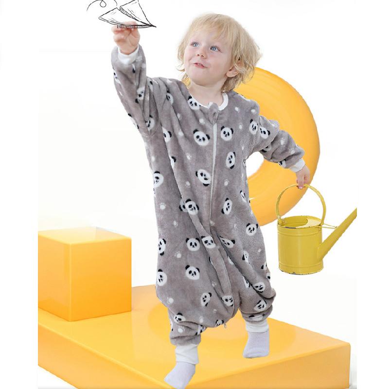 Túi Ngủ Cho Bé Tập Đi Thu Đông Dày Dép Nỉ Sleepsack Chia Chân Cho Trẻ Sơ Sinh Tổ Trẻ Em Mùa Xuân Giường Ngủ