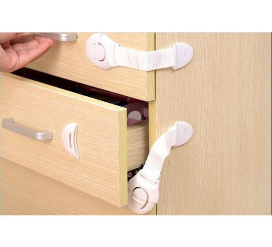 Combo 02 Đai khóa gài cửa phòng, ngăn kéo, tủ lạnh an toàn cho bé - Nội địa Nhật Bản