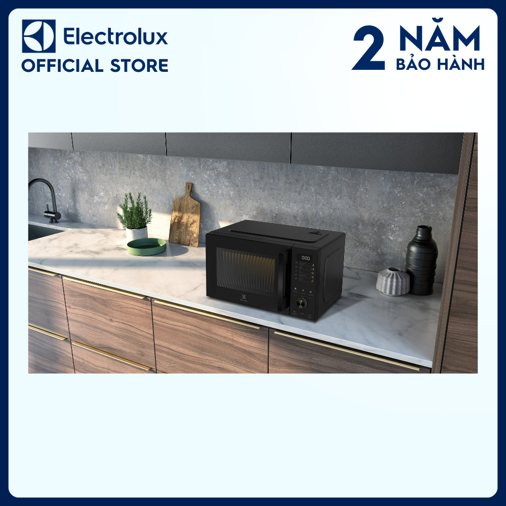 Lò vi sóng để bàn Electrolux 23L UltimateTaste 500 - EMM23D22B - 8 chương trình cài sẵn giúp nấu đa dạng món ăn - Bảo hành 2 năm toàn quốc [Hàng chính hãng]