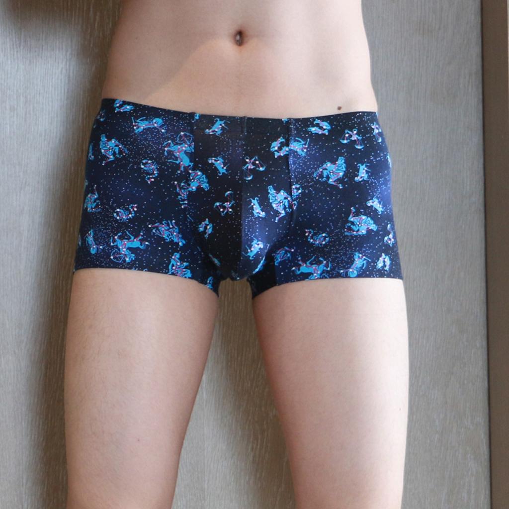 Men’s Stretchy Boxer Briefs Novelty Printed Panties Underwear Underpants