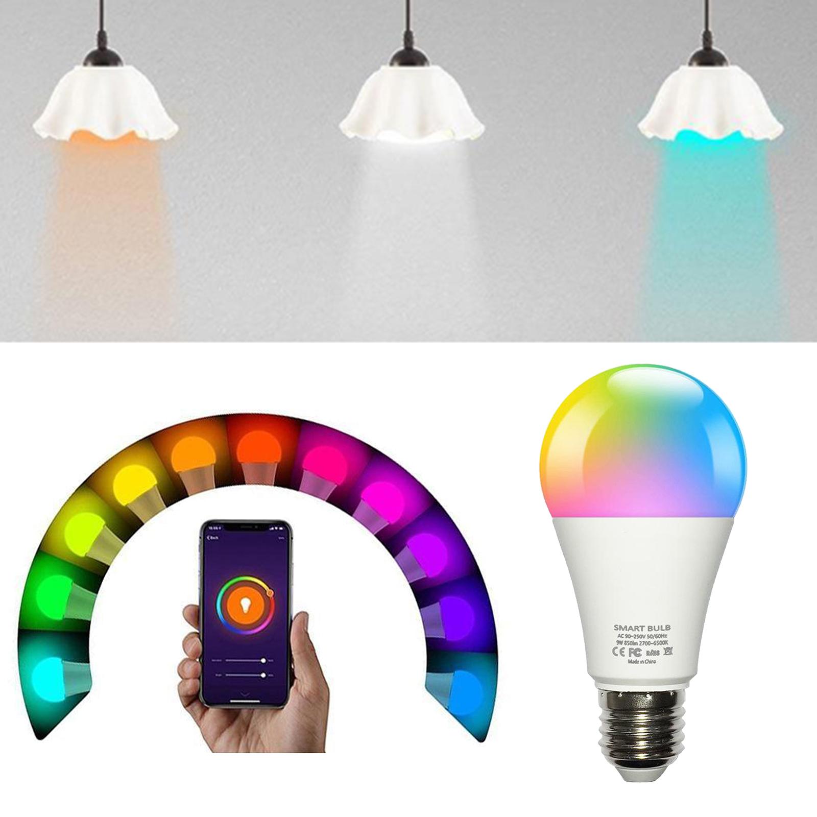 Smart LED Light Bulb RGBCW WiFi Voice Control Dimmable Wi-Fi RGB Color Group Control