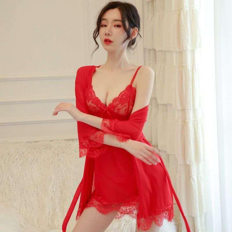 Sét Váy Ngủ + Áo Choàng Ren Cao Cấp 3010