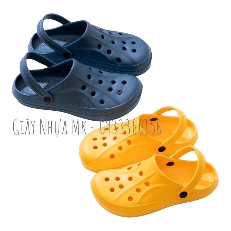 Dép sục lỗ to siêu nhẹ Duwa viền - Dép sục lỗ bít mũi nam đi mưa siêu bền siêu êm chân - SL026