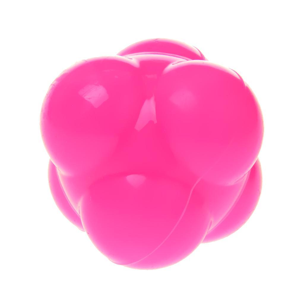 Six-Sided High-Bounce Reaction Ball, for Multi Sports Speed Agility Training Tool - Soft Toughness &amp; Premium - 3 Colors for Selectable