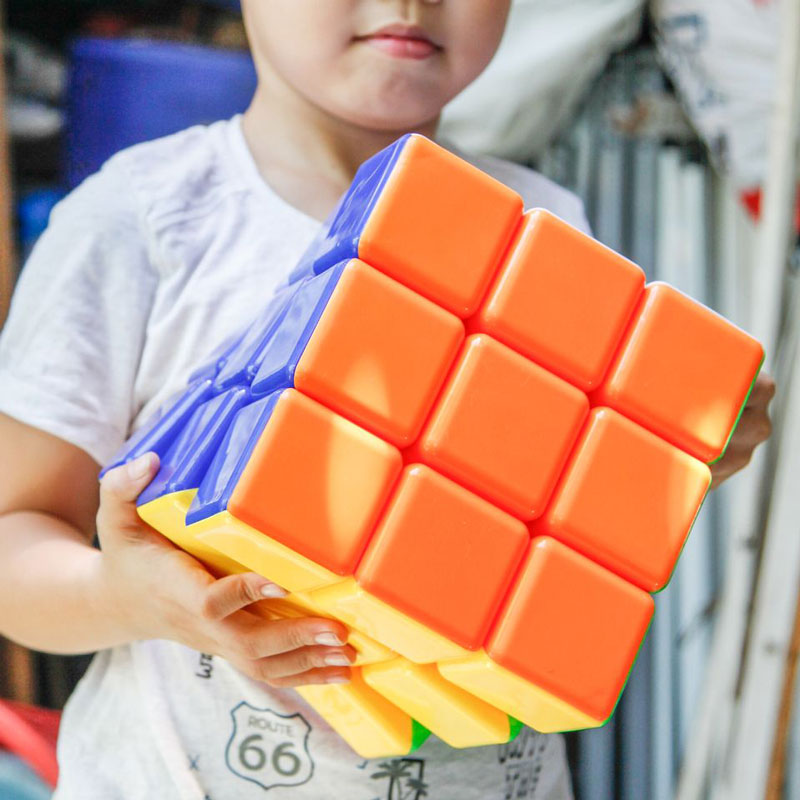ĐỒ CHƠI TƯ DUY TRÍ TUỆ RUBIK NHỰA 3X3 KHỔNG LỒ 18 CM