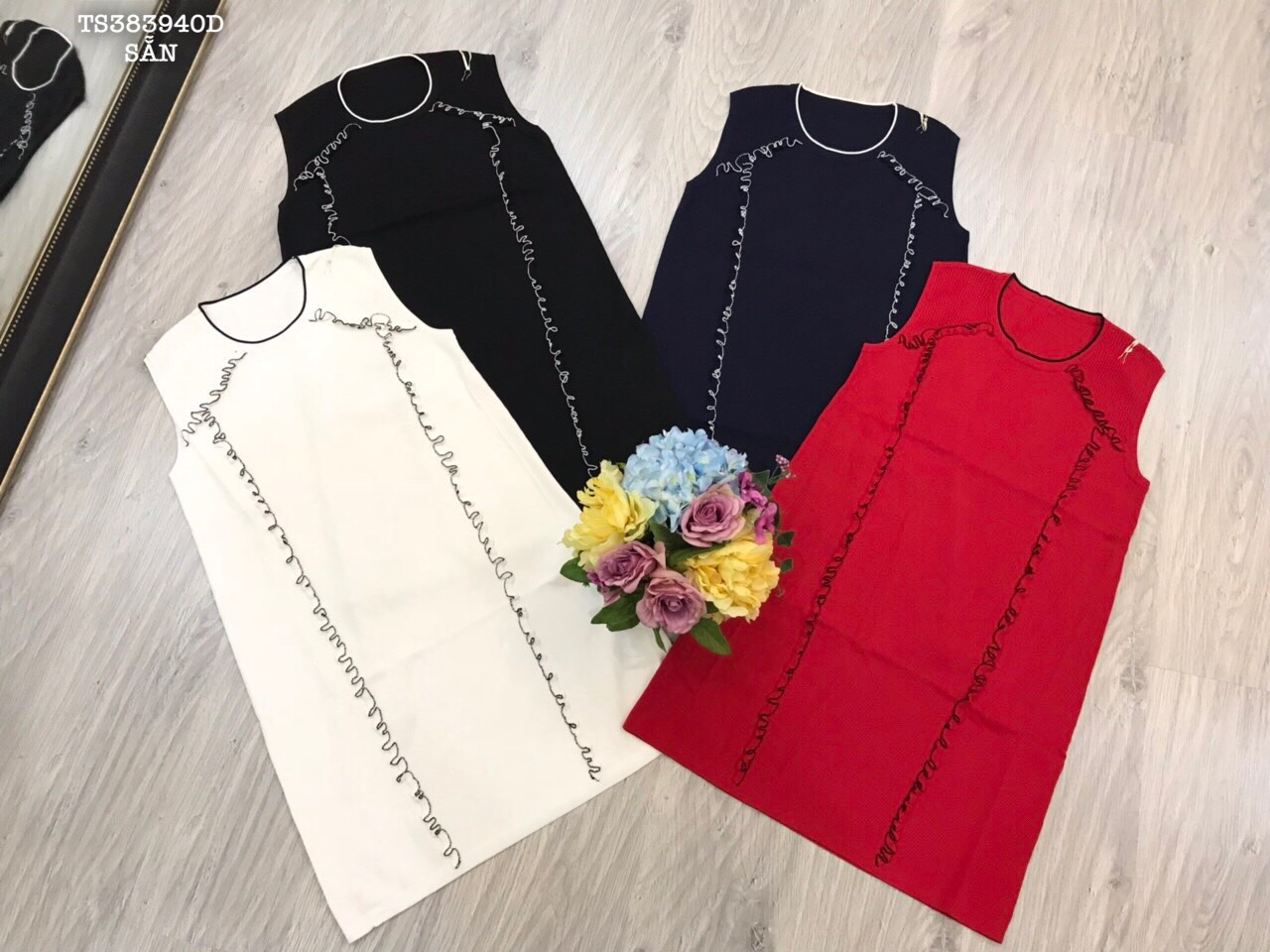 Đầm Suông Chữ A Cổ Tròn Free Size 50-55Kg