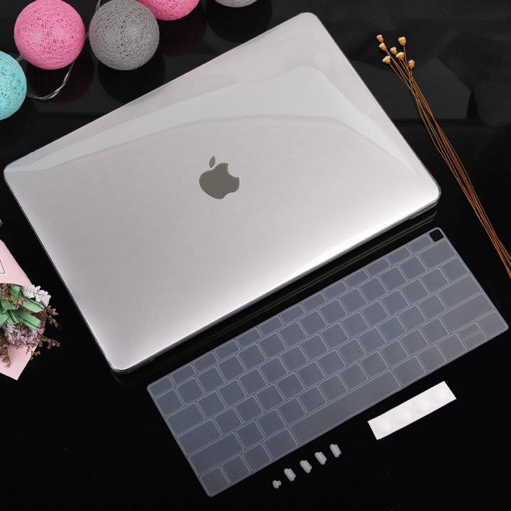 Combo Case ,Ốp + Phủ phím Macbook Trong suốt ( Tặng Nút Chống Bụi + chống gãy dây sạc )