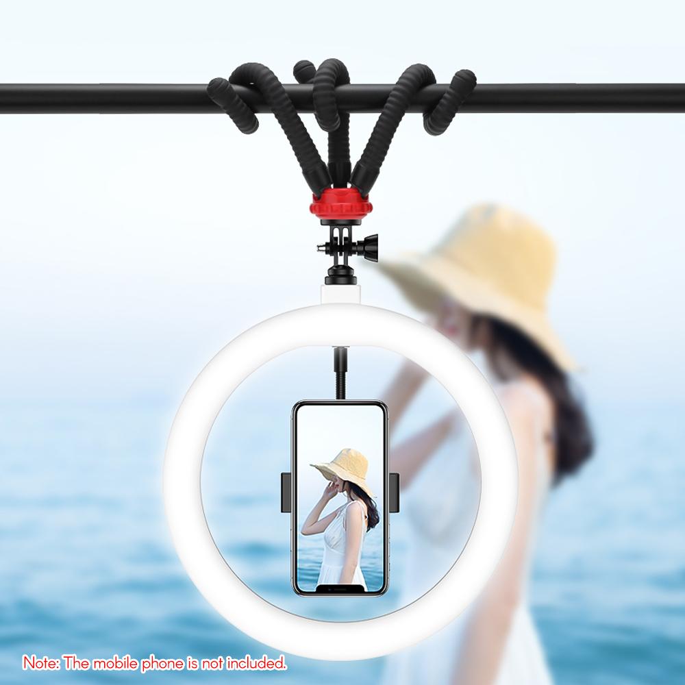 Bộ đèn LED vòng 10 inch chụp ảnh có thể điều chỉnh độ sáng thông minh điều khiển từ xa
