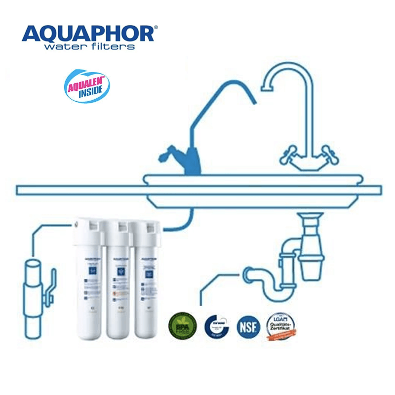 Máy Lọc Nước AQUAPHOR CRYSTAL H Chuẩn Nước Khoáng Uống Trực Tiếp, Công Nghệ NANO Aqualen, Không Dùng Điện - Nhập Khẩu Châu Âu , Hàng Chính Hãng