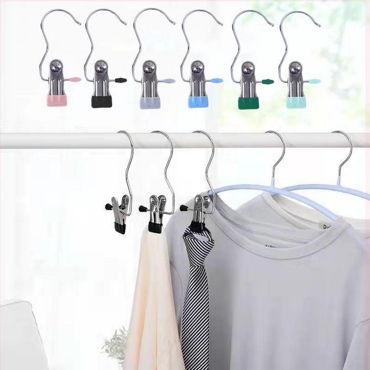 Móc Kẹp Treo Tất Quần Áo Phơi Đa Năng, Tiện Dụng Chống Trượt Tiết Kiệm Không Gian