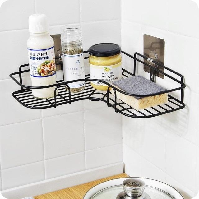 Kệ Góc Nhà Tắm Dán Tường Màu Đen Siêu Chắc Chắn