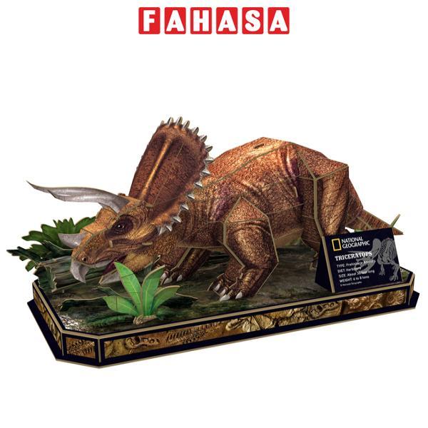 Xếp Hình Puzzles 3D National Geographic: Khủng Long Triceratops - Cubic Fun DS1052H (44 Mảnh Ghép)