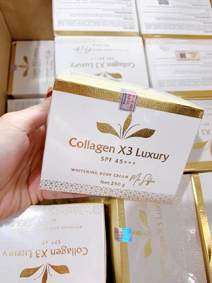 Combo Kem Body Collagen X3 Luxury + Tắm Trắng Mix Saffron + Kích Trắng Da Toàn Thân X3