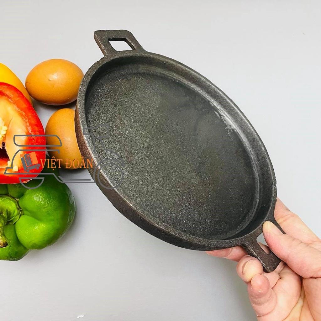 Chảo ỐP LA, BÍT TẾT, BBQ, BÁNH XÈO MIỀN TRUNG,... Gang ĐÚC NGUYÊN KHỐI , nặng tay , chất lượng - SIZE 15cm, 18cm