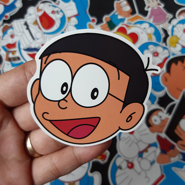 Bộ Sticker dán cao cấp chủ đề DORAEMON VÀ NHỮNG NGƯỜI BẠN - Dùng dán Xe, dán mũ bảo hiểm, dán Laptop...