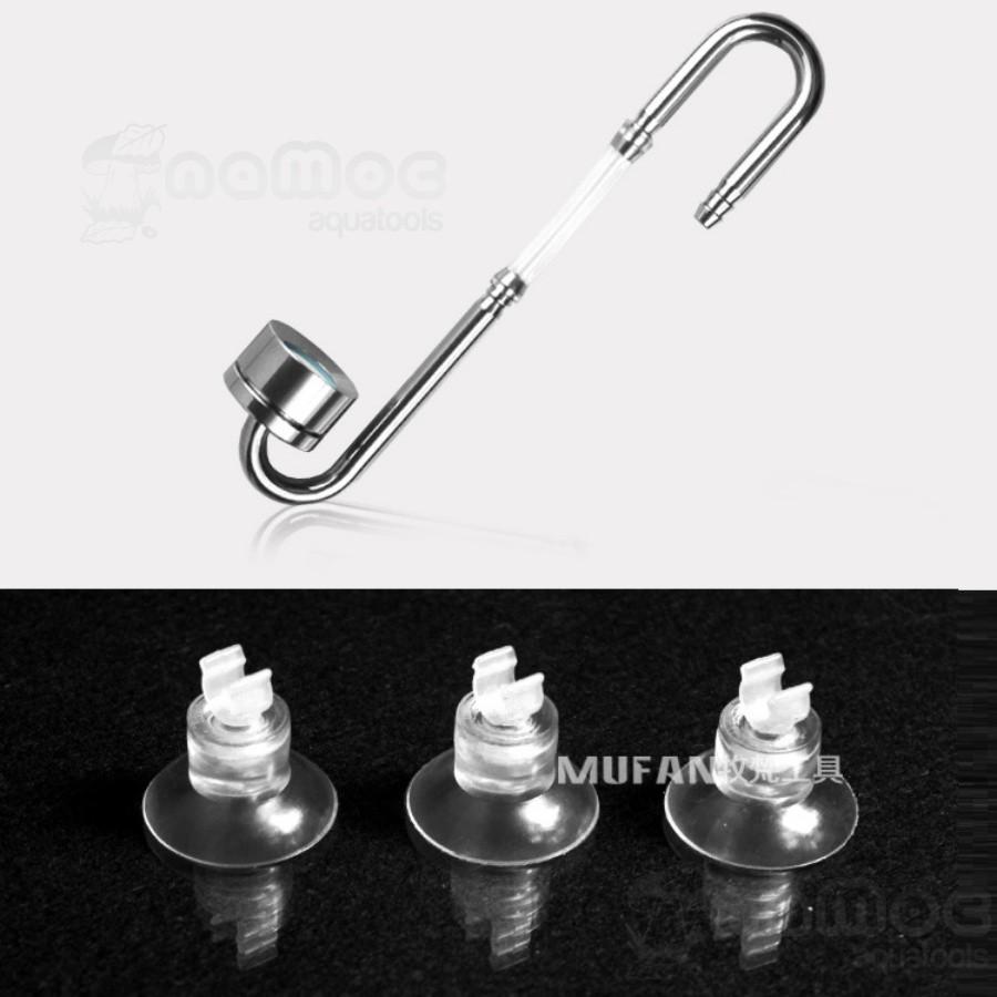 Bộ Sủi Inox Kèm Co U Chống Gập Mufan | Cốc Sủi Inox MUFAN Cho Bể Thuỷ Sinh