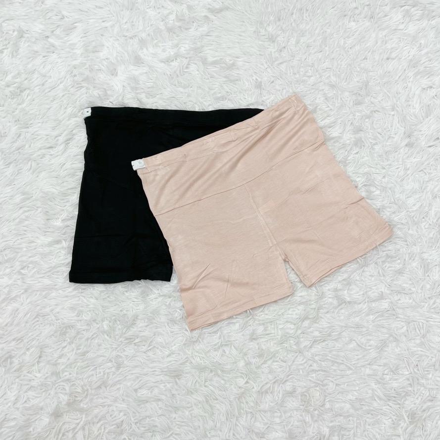 Quầu bầu mặc váy trơn đệm bụng Cotton dành cho mẹ bầu - Da