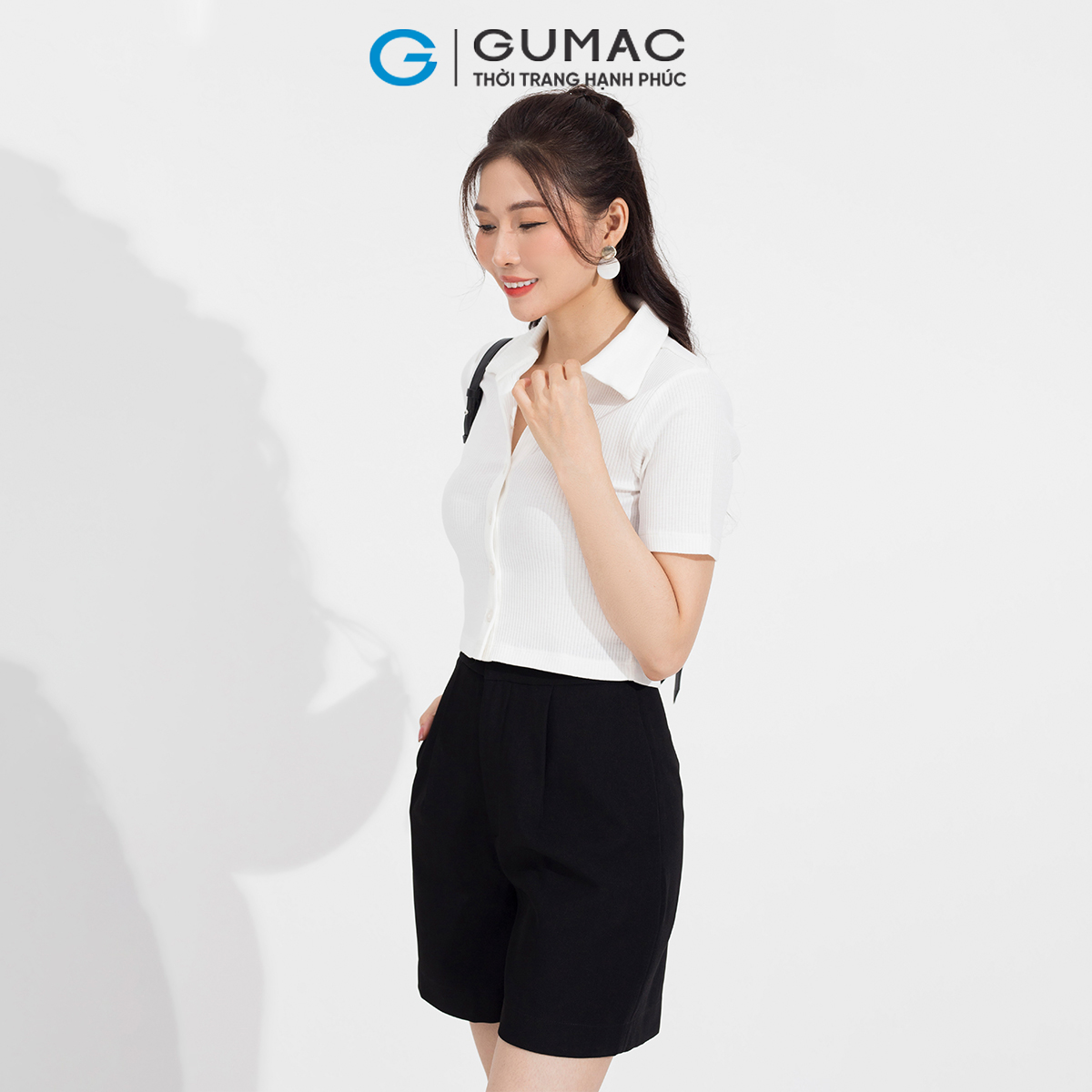 Áo thun cài nút GUMAC ATD04055