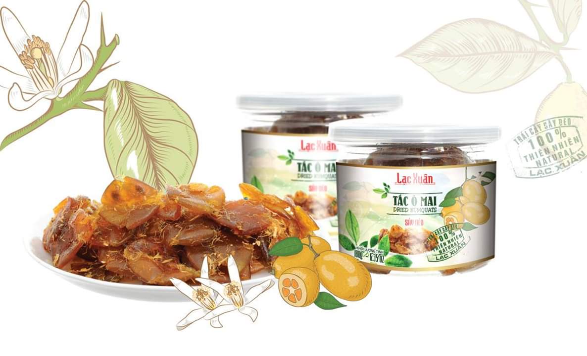 Mứt tắc ô mai Lạc Xuân 180gr