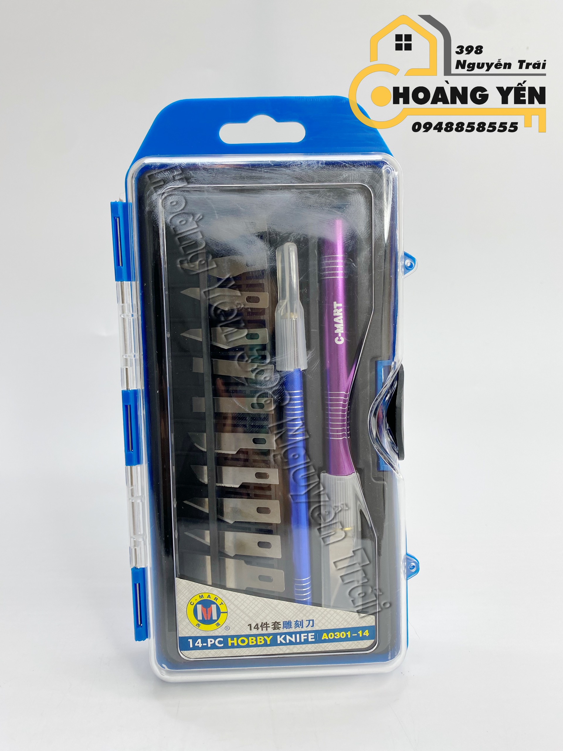 Bộ dao điêu khắc, chạm, trổ, tách, chiết cao cấp 14 chi tiết C-Mart A0301-14 - Hoàng Yến